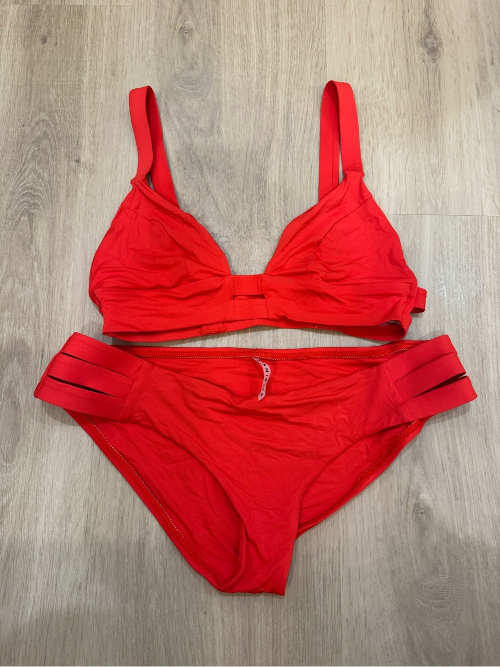 Vitamin A Red Strappy Two-Piece Bikini set